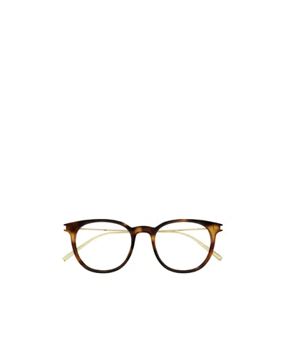 Saint Laurent Eyewear Round Frame Glasses In Multicolor
