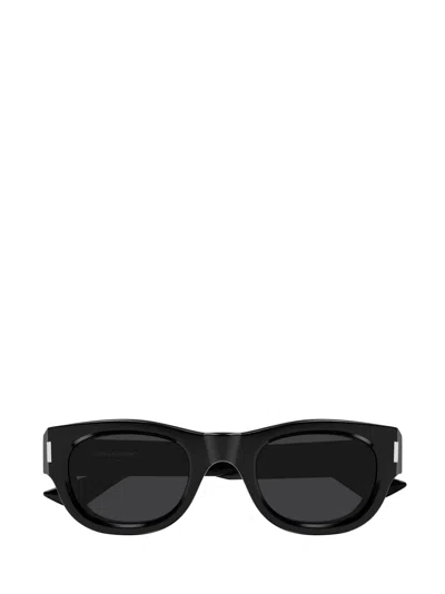 Saint Laurent Eyewear Round Frame Sunglasses In Black