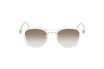 Saint Laurent Eyewear Round Frame Sunglasses In Transparent