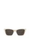 Saint Laurent Womens White Sl 276 Mica Cat Eye Acetate Sunglasses In Brown