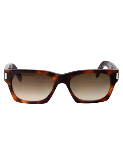 Saint Laurent Eyewear Sl 402 Rectangular Frame Sunglasses In Multi