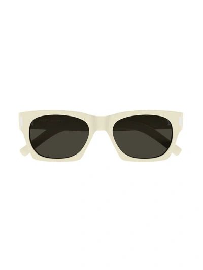 Saint Laurent Sl 402 Sunglasses In Ivory Ivory Grey