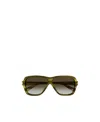 Saint Laurent Eyewear Sl 609 Aviator Sunglasses In Green
