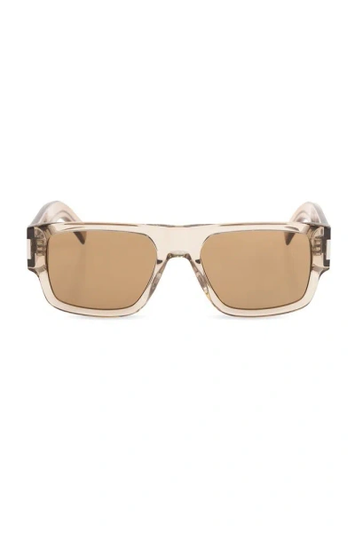 Saint Laurent Eyewear Sl 659 Rectangular Frame Sunglasses In Brown
