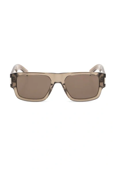 Saint Laurent Eyewear Sl 659 Rectangular Frame Sunglasses In Grey
