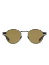 Saint Laurent Sl 707 Round Frame Sunglasses In Green