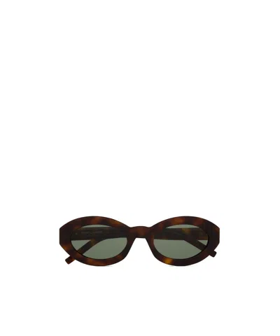 Saint Laurent Eyewear Sl M136 Oval Frame Sunglasses In Black