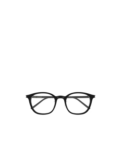Saint Laurent Full-rimmed Glasses (with Non-prescription Lenses) In Black