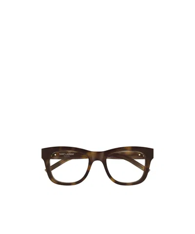 Saint Laurent Eyewear Square Frame Glasses In Pattern