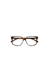 Saint Laurent Tortoiseshell-effect Square-frame Glasses In Black