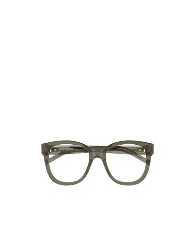 Saint Laurent Eyewear Square Frame Glasses In Green