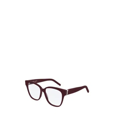 Saint Laurent Eyewear Square Frame Glasses In White