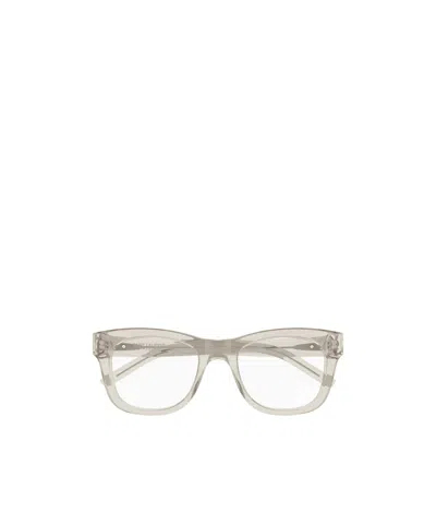 Saint Laurent Eyewear Square Frame Glasses In Transparent