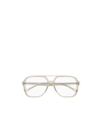 Saint Laurent Eyewear Square Frame Glasses In Neutral