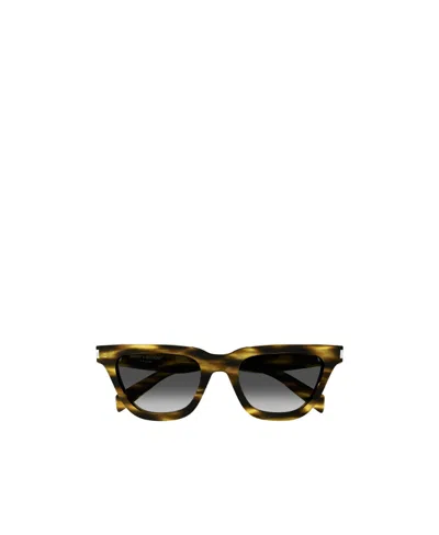 Saint Laurent Eyewear Square Frame Sunglasses In Black