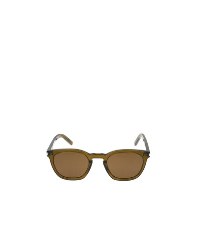 Saint Laurent Eyewear Square Frame Sunglasses In Brown
