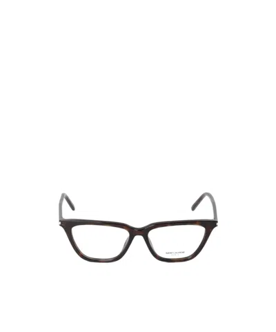 Saint Laurent Eyewear Sulpice Thin Butterfly Frame Sunglasses In White