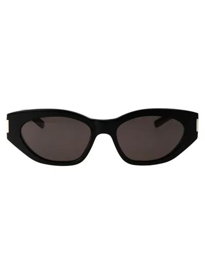 Saint Laurent Eyewear Sunglasses In 001 Black Black Black