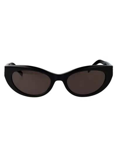 Saint Laurent Eyewear Sunglasses In 001 Black Black Black