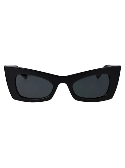 Saint Laurent Black Sl 702 Sunglasses In 001 Black Black Black