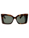Saint Laurent Women Blaze Tortoiseshell Sunglasses In 002 Havana Havana Green
