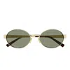 Saint Laurent Eyewear Sunglasses In 003 Gold Gold Green
