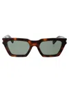 Saint Laurent Sl 633 Calista Sunglasses In 003 Havana Havana Green