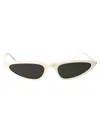 Saint Laurent Sl 703 Brand Line Classic 003 White Sunglasses In 003 White White Grey