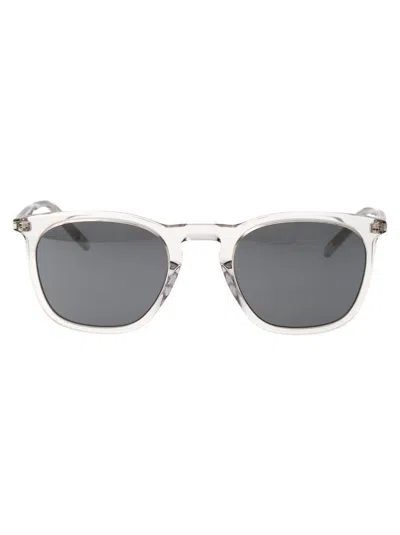 Saint Laurent Eyewear Sunglasses In 004 Beige Beige Silver