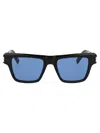 Saint Laurent Sl 469 Sunglasses In 005 Black Black Blue