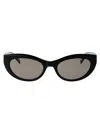 Saint Laurent Women's Acetate Black Sunglasses In 005 Black Black Grey