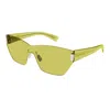 Saint Laurent Sl 755 Linea Corner Angle 003 Yellow Sunglasses In Yellow