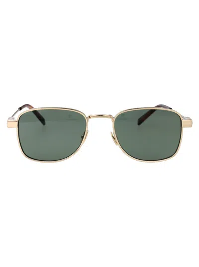 Saint Laurent Eyewear Sunglasses In Gold-gold-green