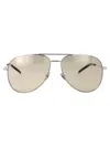 Saint Laurent Classic 11 Aviator-style Silver-tone Sunglasses