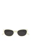 Saint Laurent 52mm Acetate Cat-eye Sunglasses In White