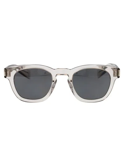 Saint Laurent Eyewear Sunglasses In Beige-beige-silver