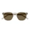 Saint Laurent Sl28 Round-frame Sunglasses In Beige