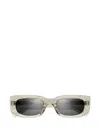 Saint Laurent Eyewear Rectangle Frame Sunglasses In Beige