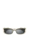 Saint Laurent Logo Acetate Cat-eye Sunglasses In Beige