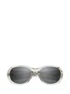 Saint Laurent Eyewear Pillow Oval Sunglasses In Beige