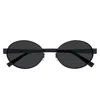 Saint Laurent Eyewear Oval Frame Sunglasses In Black