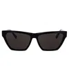 Saint Laurent Ysl Rectangle Acetate Sunglasses In Black