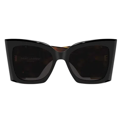 Saint Laurent Blaze 54mm Cat Eye Sunglasses In Black