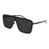 Saint Laurent Mask Shield Mirrored Sunglasses In Black