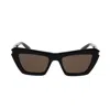 Saint Laurent Tinted-lenses Oversize-frame Sunglasses In Black