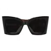 Saint Laurent Black Blaze Square-frame Sunglasses In Black