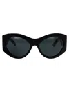 Saint Laurent Black-black-black Recycled Acetate Sunglasses In Black