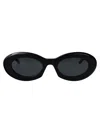 Saint Laurent Black-black-black Recycled Acetate Sunglasses In Black