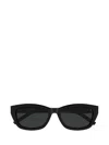 Saint Laurent Ysl 55mm Rectangular Acetate Sunglasses In Black