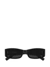 Saint Laurent Ysl 55mm Rectangular Acetate Sunglasses In Black